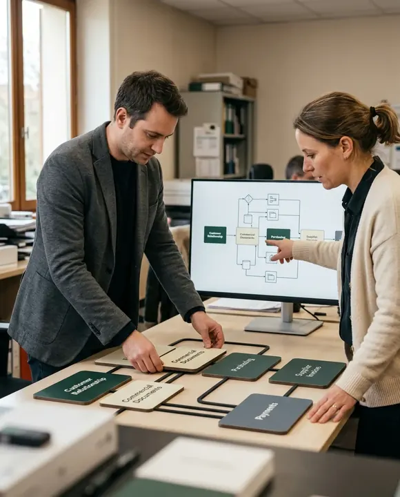 Un ERP modulaire réunit les flux commerciaux, les achats et la finance autour d’un référentiel partagé.