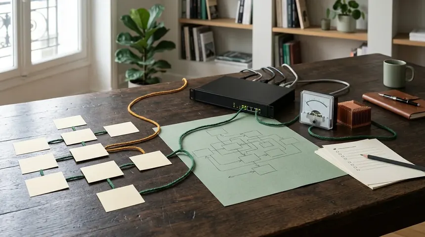 Une carte de décision relie stratégie, architecture technique, contraintes physiques et exploitation.