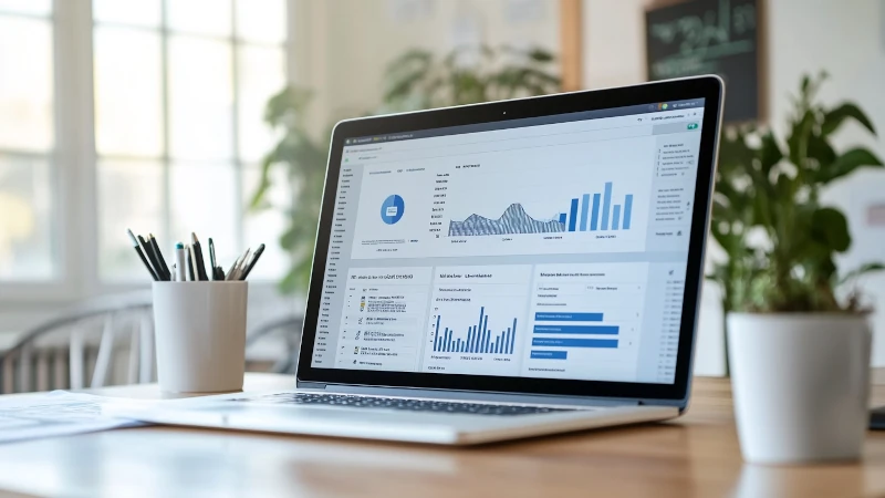 Dashboard de marketing digital montrant les analytics de campagnes Google Ads et LinkedIn B2B, avec métriques de performance et lead generation pour optimiser le ROI marketing